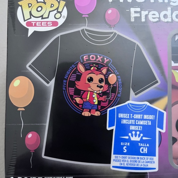 NWB -Funko Pop! Tee Five Nights at Freddy’s Vinyl Figure Foxy  Tee Men S/Women M - Picture 3 of 10